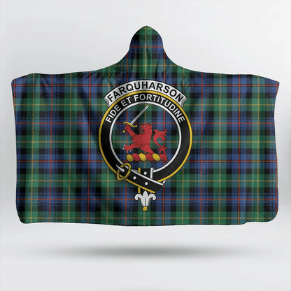 Farquharson Ancient Tartan Crest Hooded Blanket