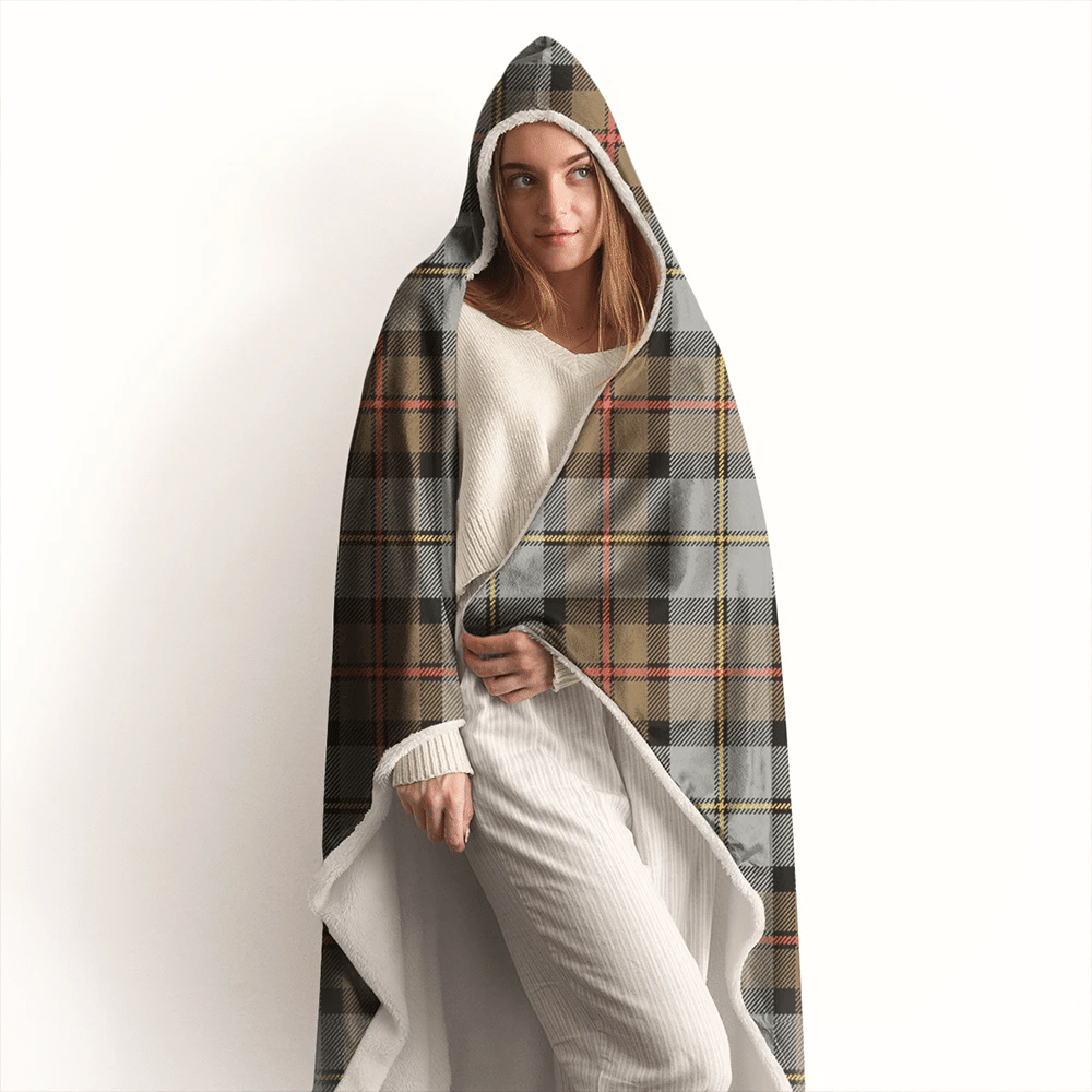 Turnbull Dress Tartan Crest Hooded Blanket