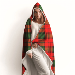Kerr Modern Tartan Crest Hooded Blanket