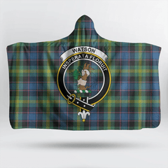 Ogilvie Hunting Ancient Tartan Crest Hooded Blanket