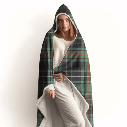 MacAulay Hunting Ancient Tartan Crest Hooded Blanket