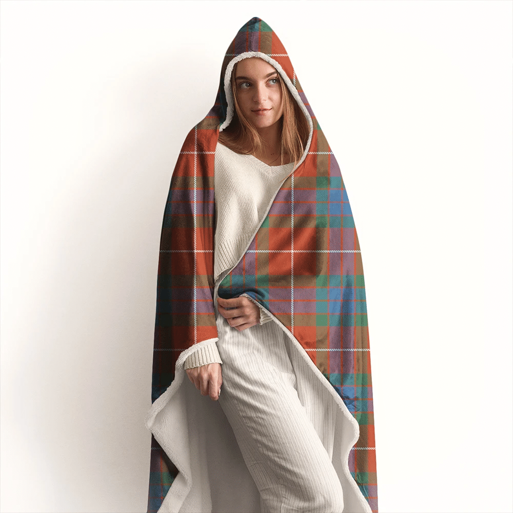 Fraser Ancient Tartan Crest Hooded Blanket