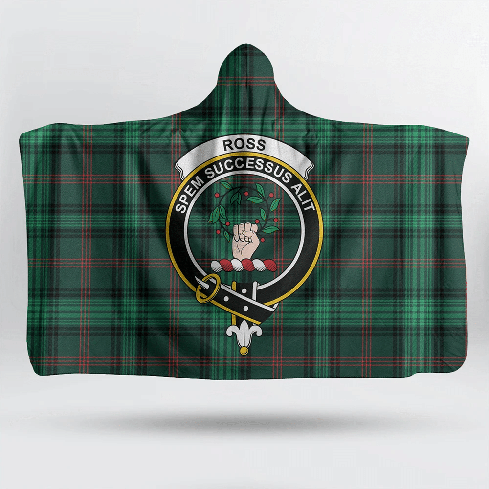 MacRae Dress Modern Tartan Crest Hooded Blanket