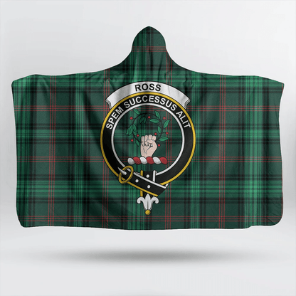 MacRae Dress Modern Tartan Crest Hooded Blanket