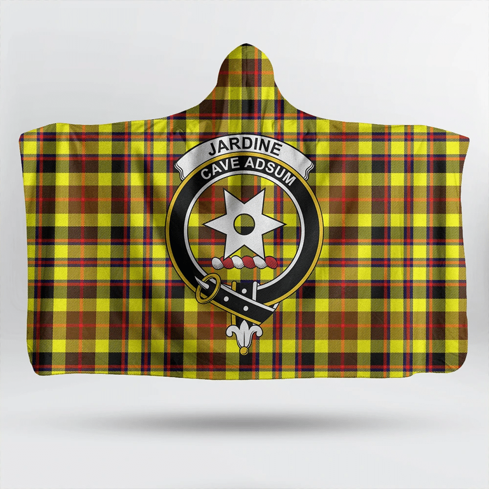 Jardine Tartan Crest Hooded Blanket