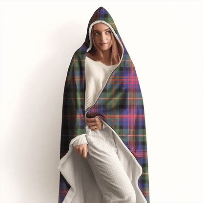 Logan Modern Tartan Crest Hooded Blanket