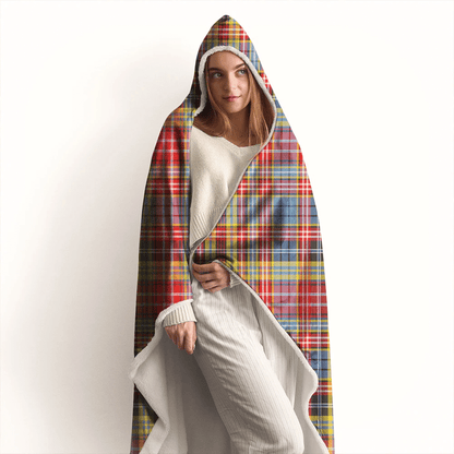 Drummond of Strathallan Tartan Crest Hooded Blanket