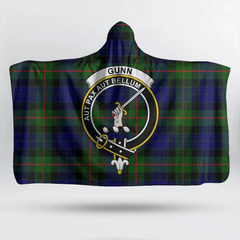 Gunn Modern Tartan Crest Hooded Blanket