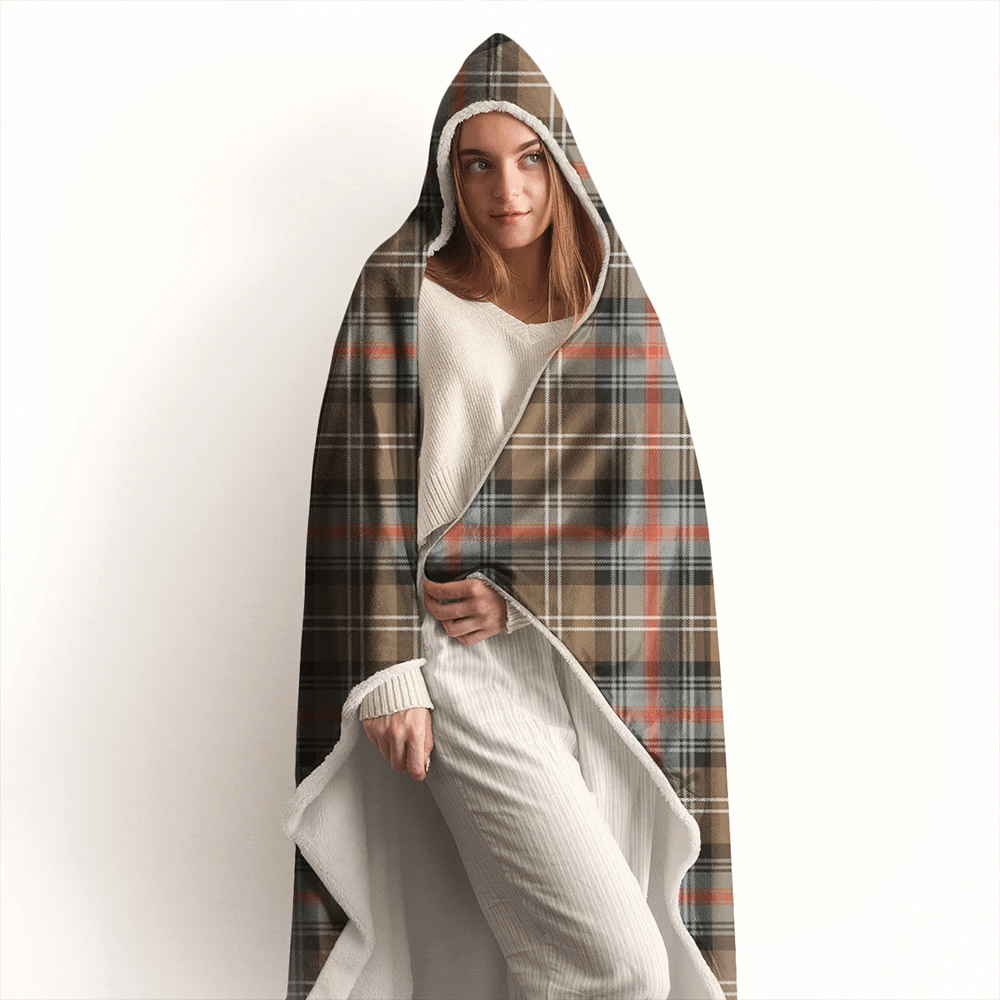 Munro Modern Tartan Crest Hooded Blanket