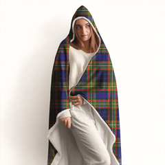 Clelland Modern Tartan Crest Hooded Blanket