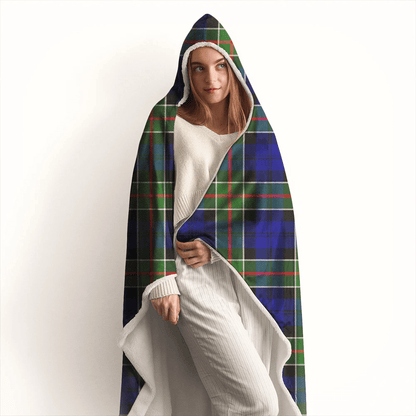 Colquhoun Modern Tartan Crest Hooded Blanket