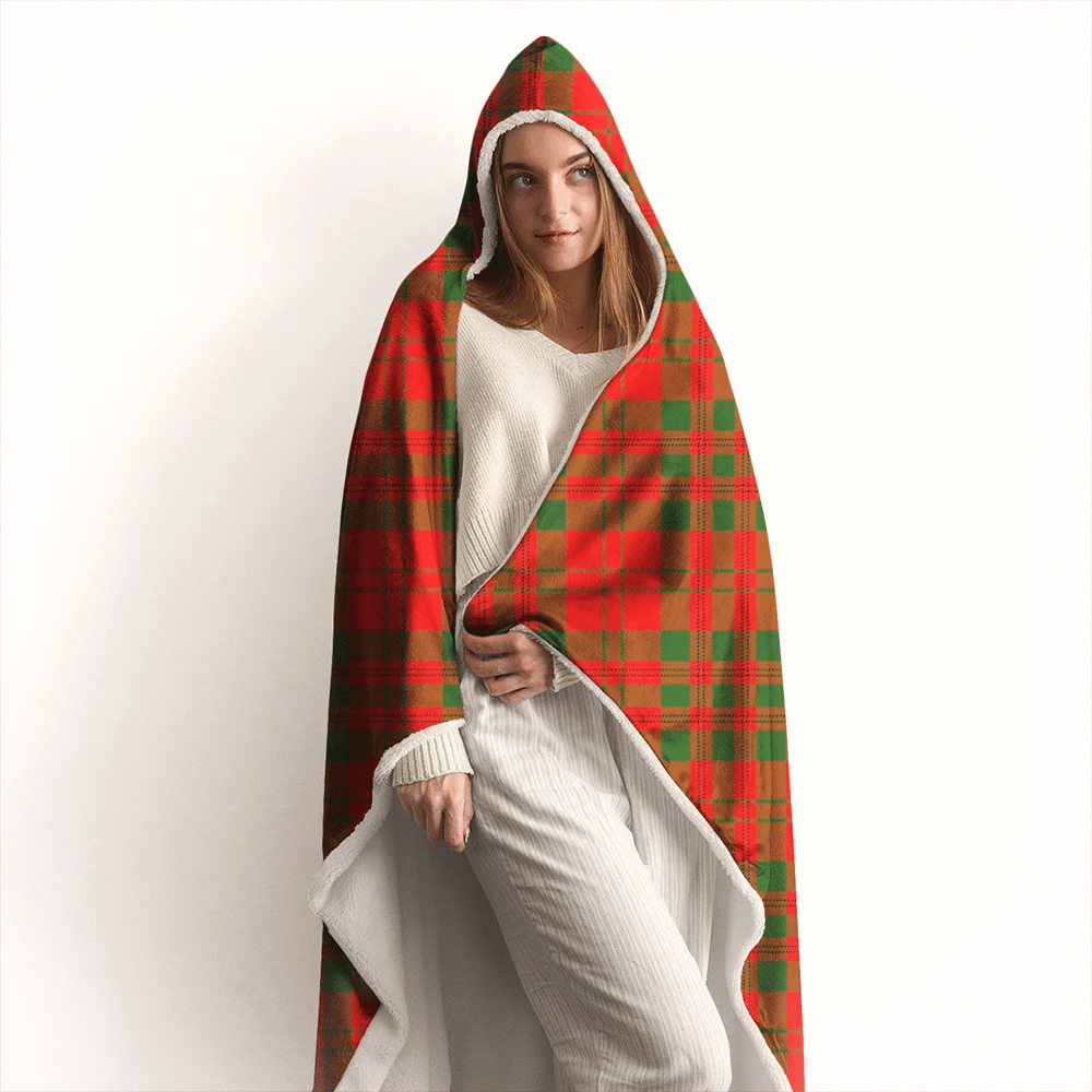 Livingstone Modern Tartan Crest Hooded Blanket