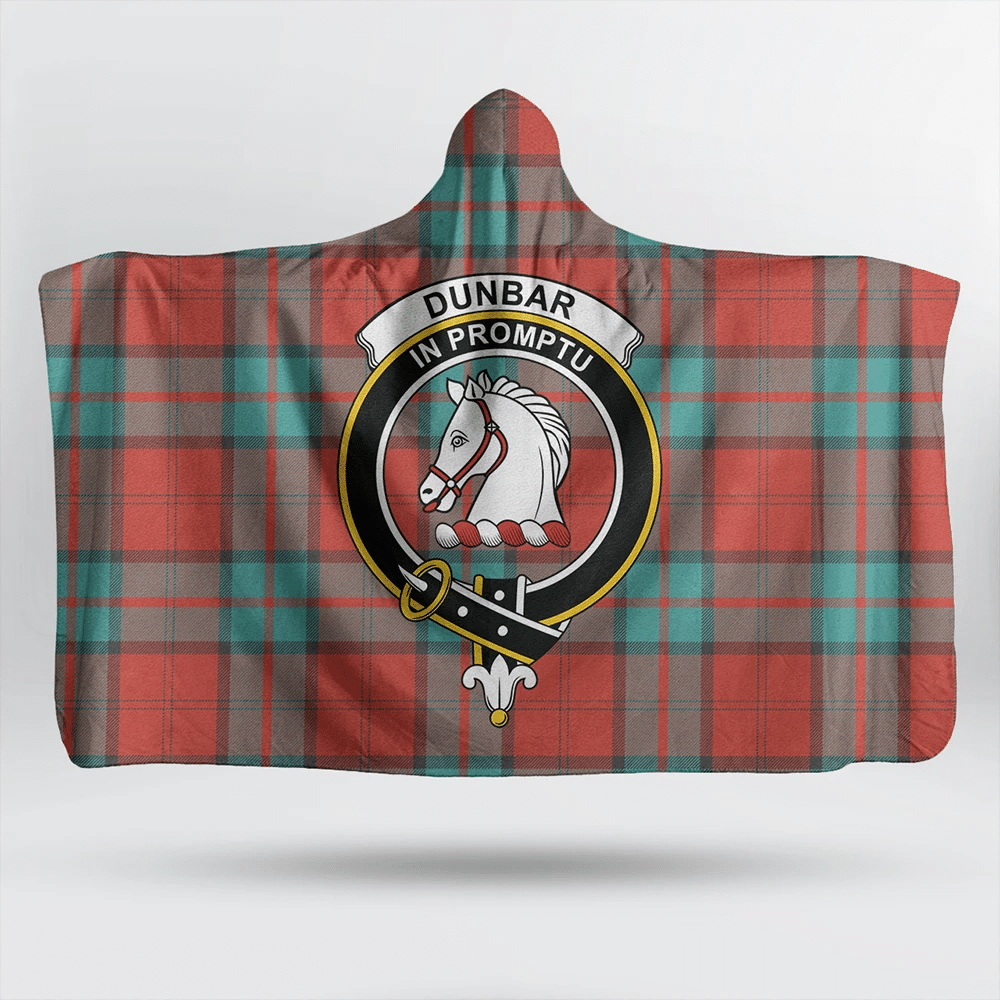 Dunbar Ancient Tartan Crest Hooded Blanket