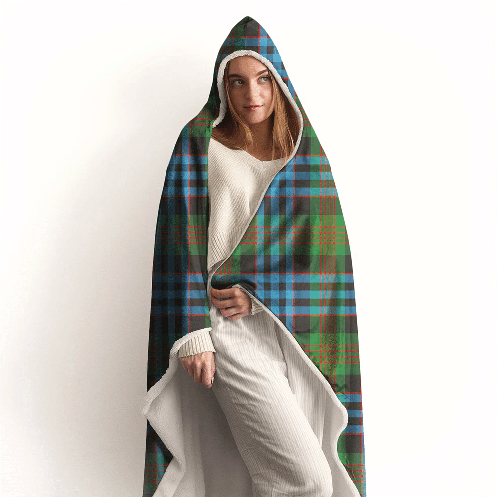 MacLean of Duart Modern Tartan Crest Hooded Blanket