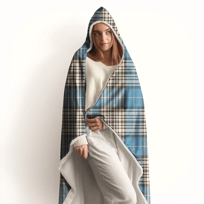 MacLean Hunting Ancient Tartan Crest Hooded Blanket