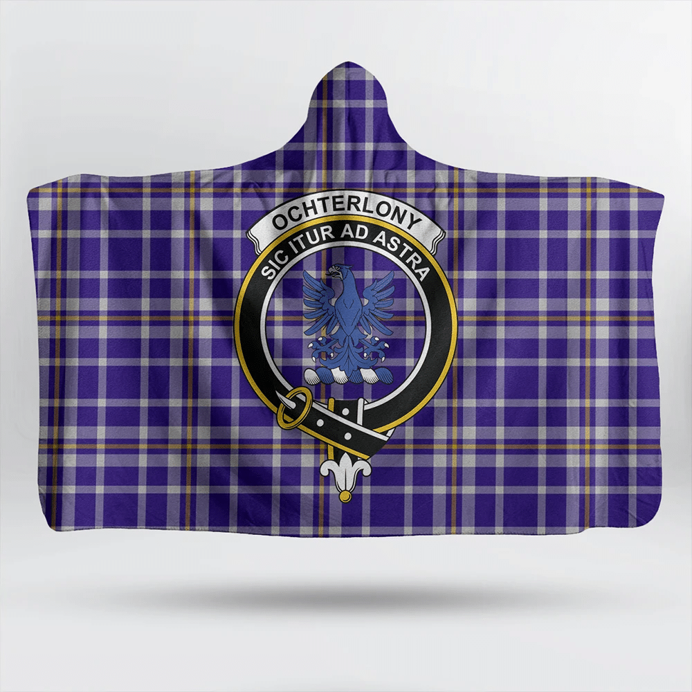 MacLeod of Lewis Modern Tartan Crest Hooded Blanket
