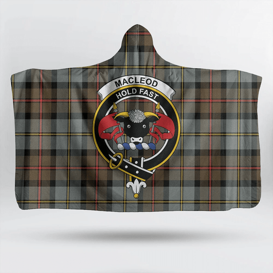 Turnbull Dress Tartan Crest Hooded Blanket