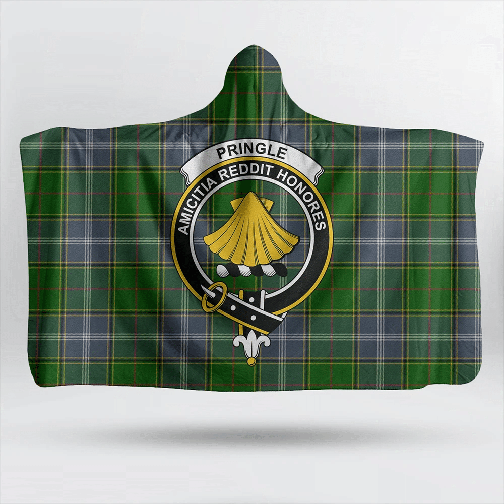 MacNaughton Modern Tartan Crest Hooded Blanket