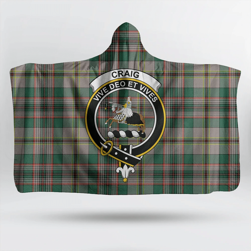 Craig Ancient Tartan Crest Hooded Blanket