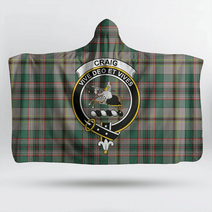 Craig Ancient Tartan Crest Hooded Blanket