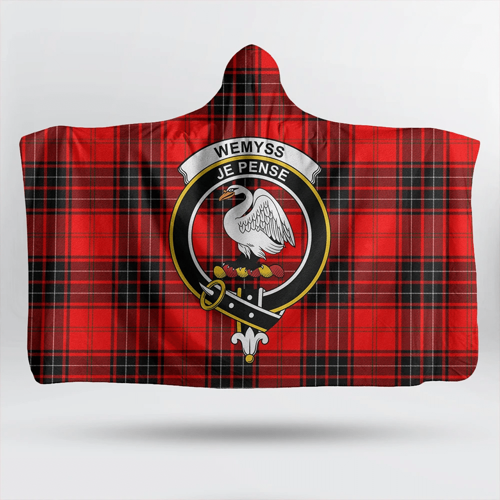 Oliphant Ancient Tartan Crest Hooded Blanket