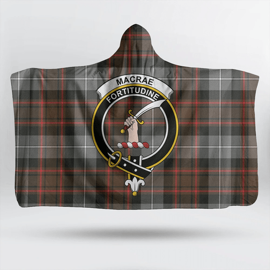 MacFarlane Modern Tartan Crest Hooded Blanket