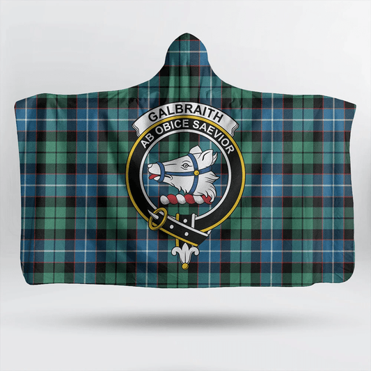 Galbraith Ancient Tartan Crest Hooded Blanket