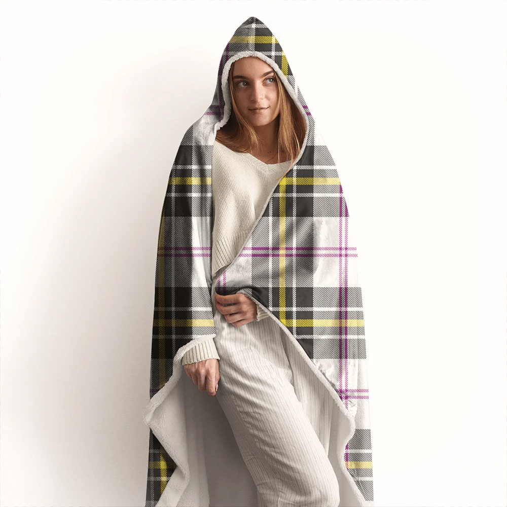 MacDonald of the Isles Hunting Modern Tartan Crest Hooded Blanket