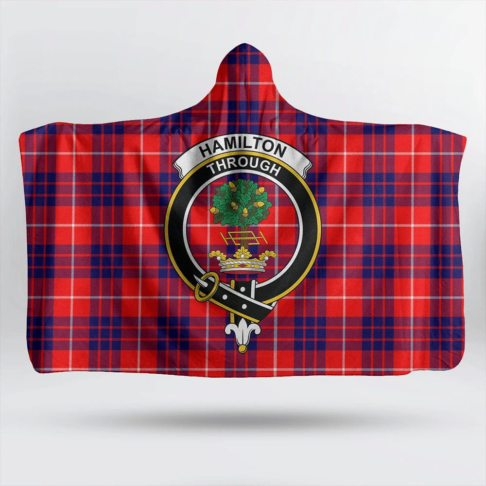 Hamilton Modern Tartan Crest Hooded Blanket