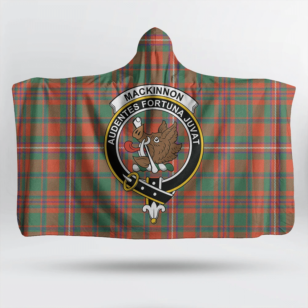 Sinclair Modern Tartan Crest Hooded Blanket
