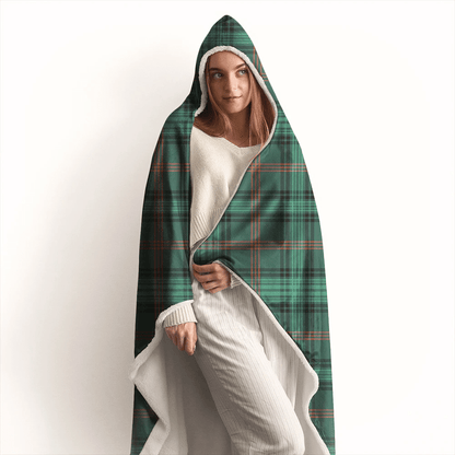 MacRae Dress Modern Tartan Crest Hooded Blanket