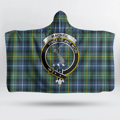 Wemyss Modern Tartan Crest Hooded Blanket