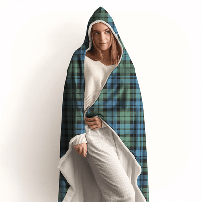 Campbell Ancient 02 Tartan Crest Hooded Blanket