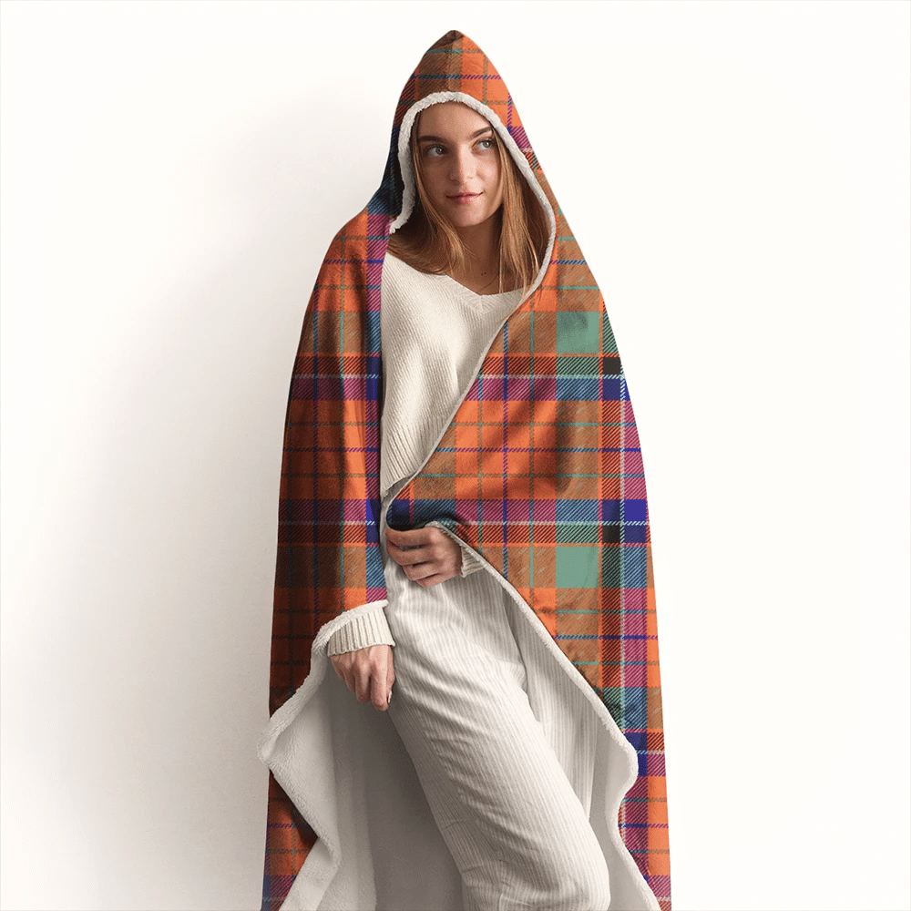 MacLellan Ancient Tartan Crest Hooded Blanket