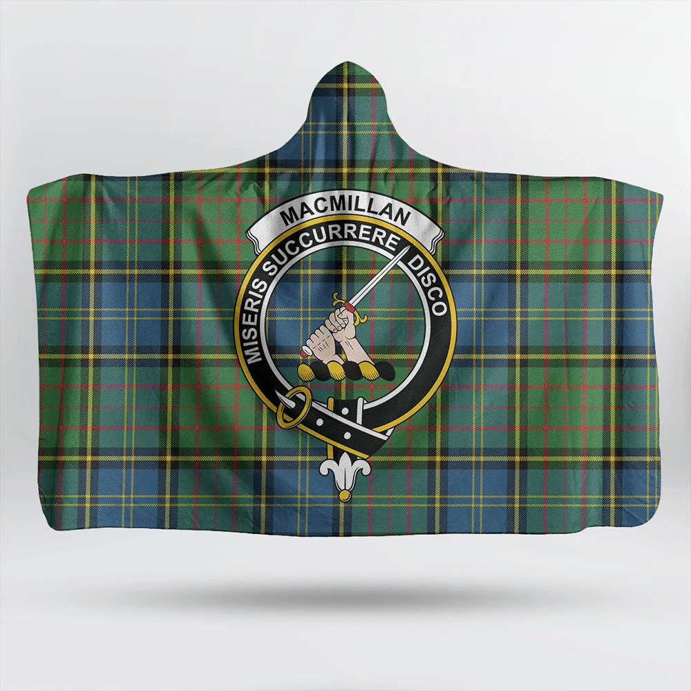 Urquhart Modern Tartan Crest Hooded Blanket