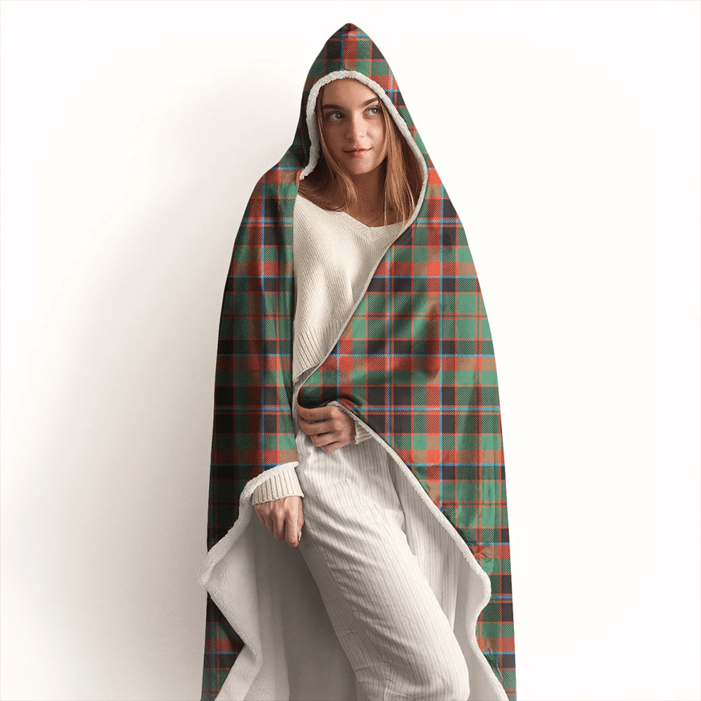 Cumming Hunting Ancient Tartan Crest Hooded Blanket