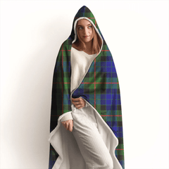 Gunn Modern Tartan Crest Hooded Blanket