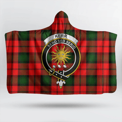 Kerr Modern Tartan Crest Hooded Blanket