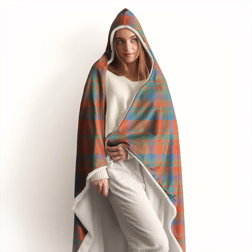 MacInnes Ancient Tartan Crest Hooded Blanket