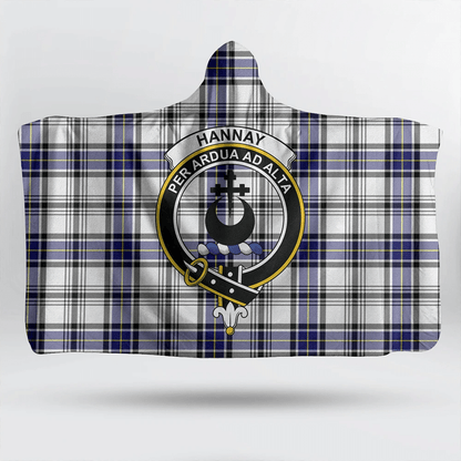 Hannay Modern Tartan Crest Hooded Blanket