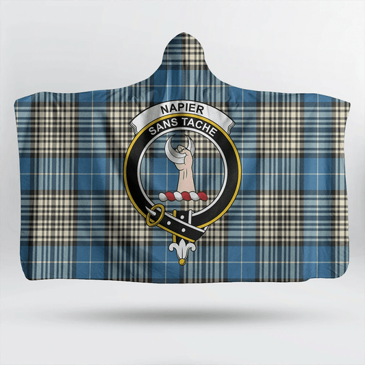 MacLean Hunting Ancient Tartan Crest Hooded Blanket