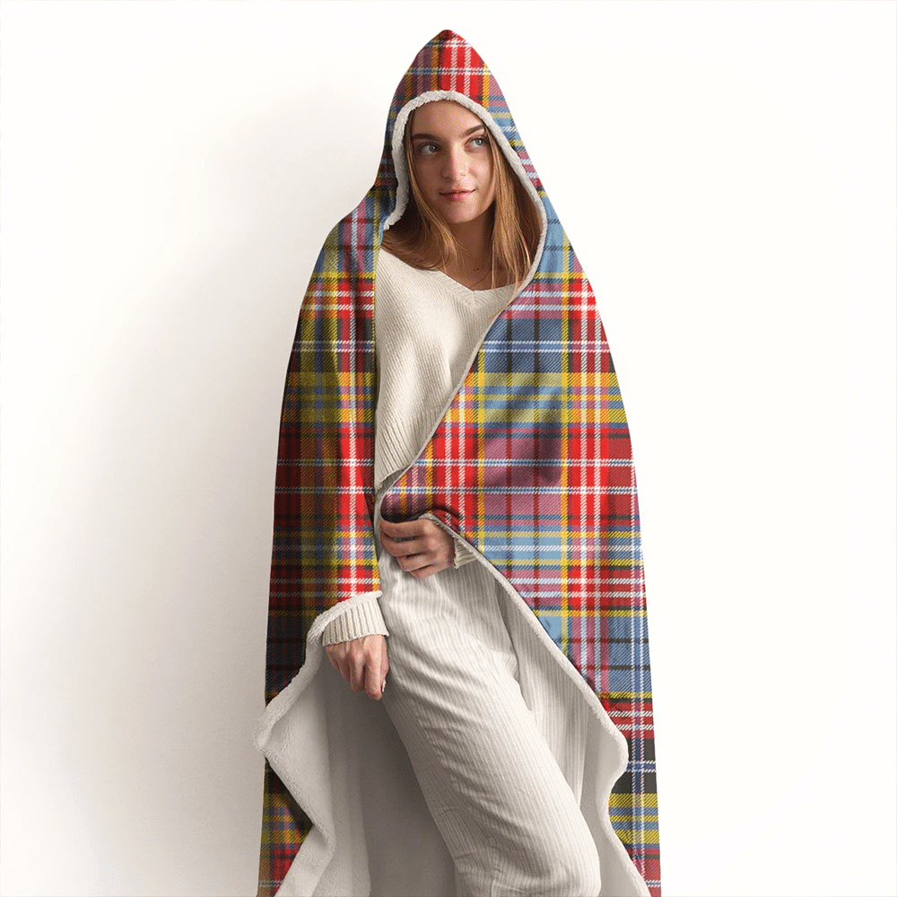 MacMillan Hunting Modern Tartan Crest Hooded Blanket