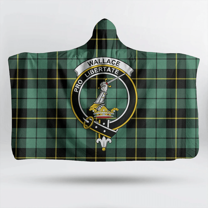 Nicolson Hunting Weathered Tartan Crest Hooded Blanket