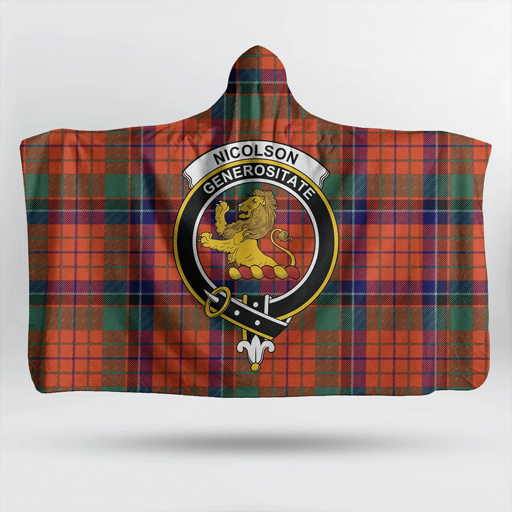 MacLellan Ancient Tartan Crest Hooded Blanket