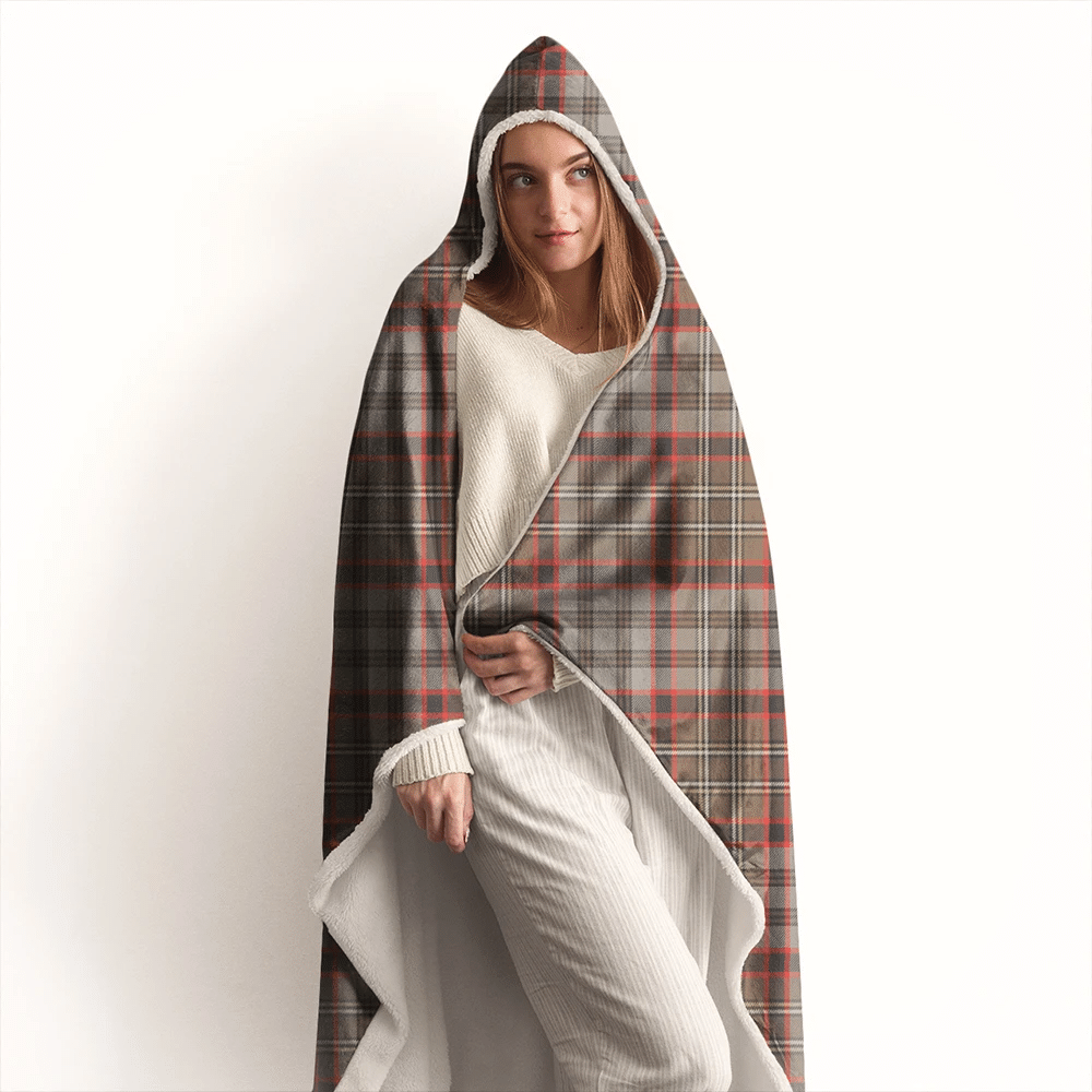 MacLeod of Harris Weathered Tartan Crest Hooded Blanket