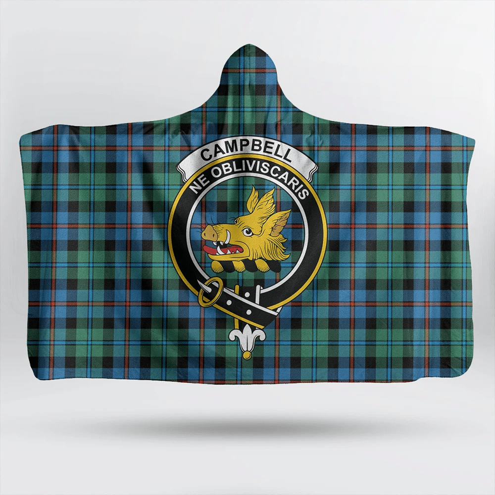 Campbell of Cawdor Ancient Tartan Crest Hooded Blanket