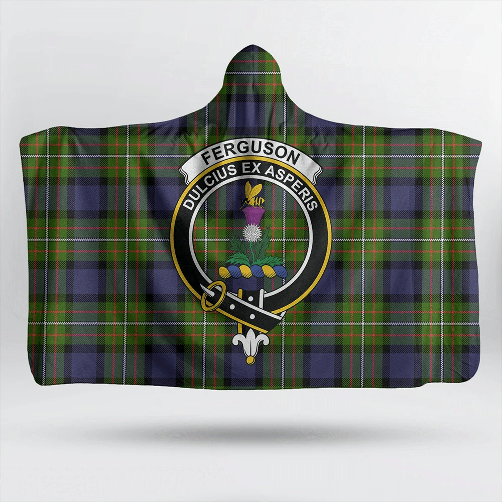 Fergusson Modern Tartan Crest Hooded Blanket