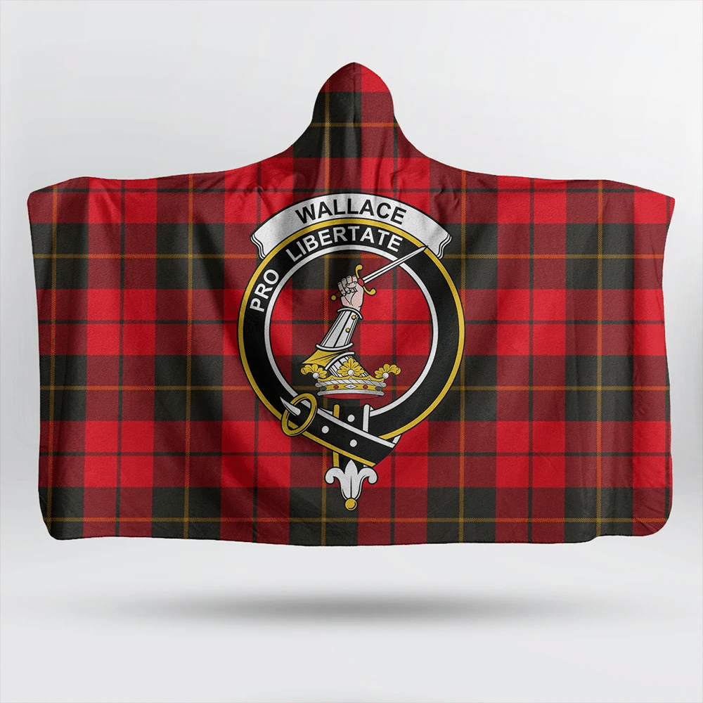 Nicolson Modern Tartan Crest Hooded Blanket