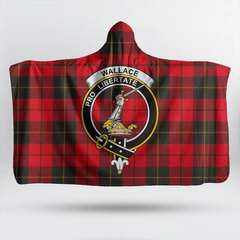 Nicolson Modern Tartan Crest Hooded Blanket