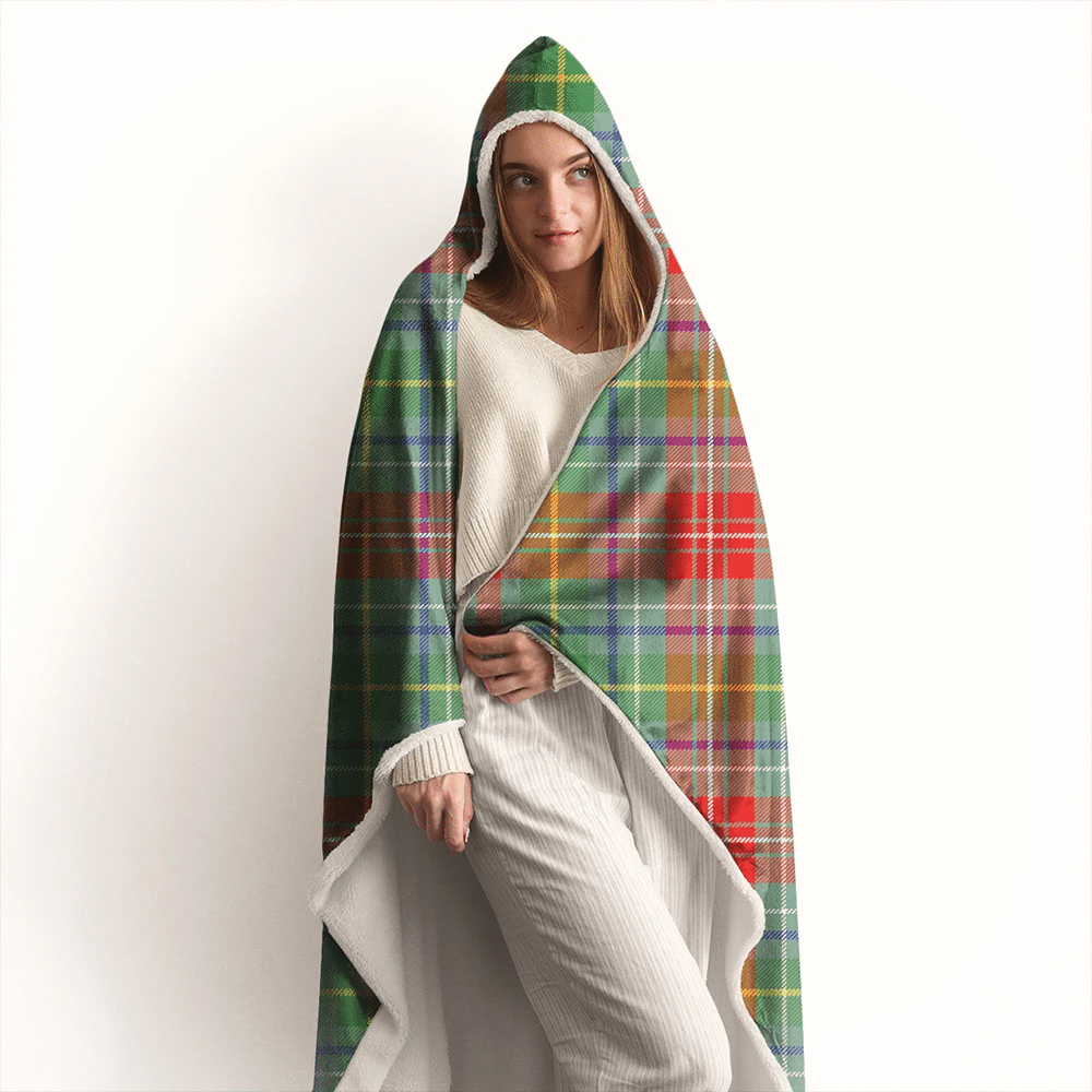 MacLachlan Hunting Modern Tartan Crest Hooded Blanket